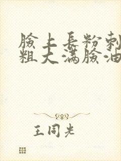 脸上长粉刺毛孔粗大满脸油怎么办