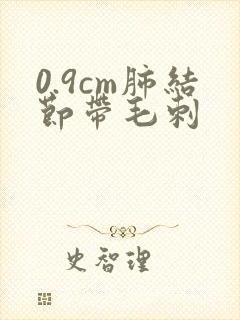 0.9cm肺结节带毛刺