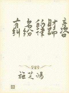 有名的财产继承纠纷律师咨询