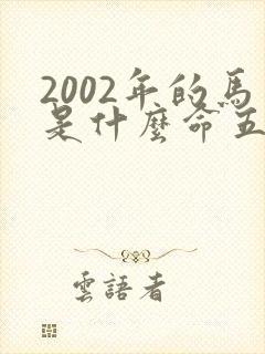 2002年的马是什么命五行属什么