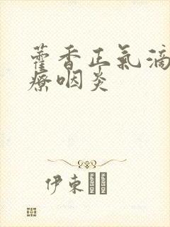 藿香正气滴丸治疗咽炎