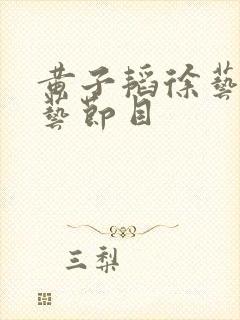 黄子韬徐艺洋综艺节目封面