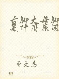 右脚大母脚趾麻是什么原因