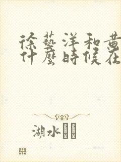 徐艺洋和黄子韬什么时候在一起的