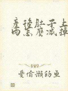 产后肚子上的肥肉怎么减掉