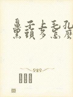 鼻子上毛孔粗大黑头多怎么办