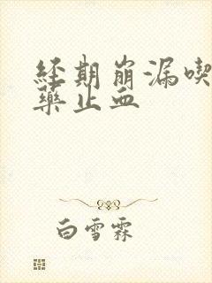 经期崩漏吃什么药止血封面