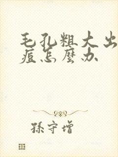 毛孔粗大出油长痘怎么办