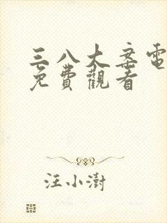 三八大案电视剧免费观看封面