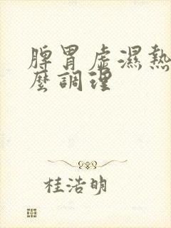 脾胃虚湿热重怎么调理封面