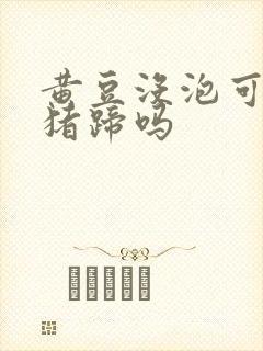 黄豆没泡可以炖猪蹄吗