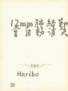 12mm肺结节会自动消失么