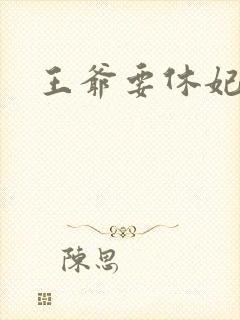 王爷要休妃封面