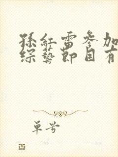 孙红雷参加过的综艺节目有哪些