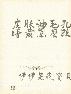 皮肤油毛孔粗大暗黄怎么改善