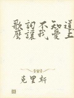 歌词不知道为什么让我爱上你是什么歌