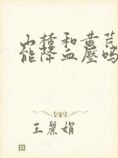 山楂和黄芪泡水能降血压吗