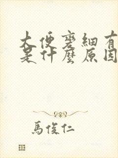 大便变细有粘液是什么原因