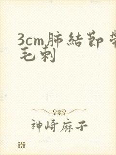 3cm肺结节带毛刺