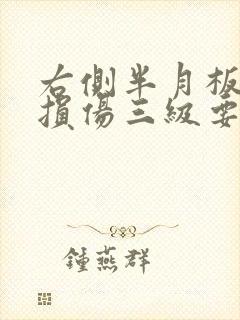 右侧半月板前角损伤三级要做手术吗封面