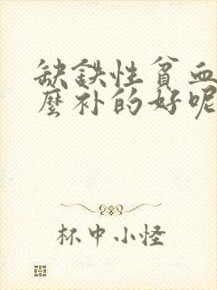 缺铁性贫血吃什么补的好呢封面