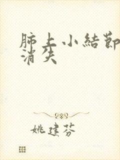 肺上小结节怎么消失