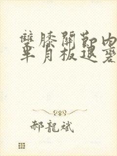 双膝关节内外侧半月板退变封面