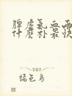 脾虚气血两虚吃什么补最快