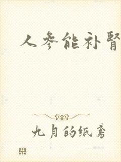 人参能补肾气吗