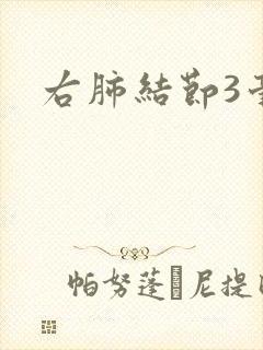 右肺结节3毫米
