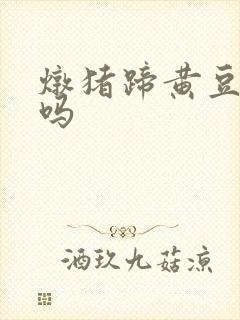 炖猪蹄黄豆要泡吗