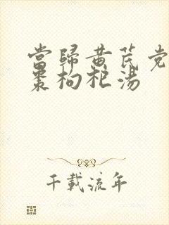 当归黄芪党参红枣枸杞汤