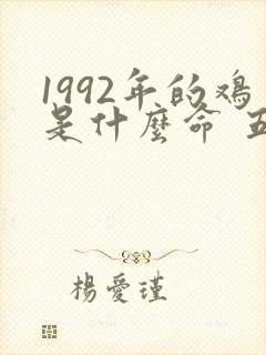 1992年的鸡是什么命 五行属什么封面