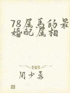 78属马的最佳婚配属相封面