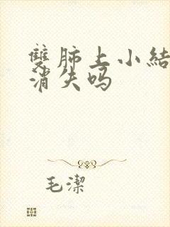 双肺上小结节会消失吗