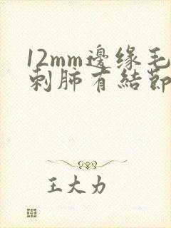 12mm边缘毛刺肺有结节