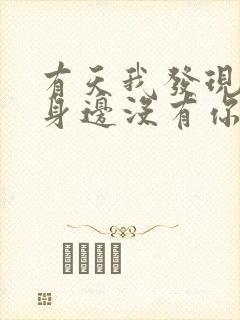 有天我发现我的身边没有你是什么歌封面