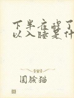 下半夜醒了就难以入睡是什么原因
