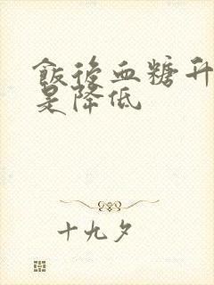 饭后血糖升高还是降低