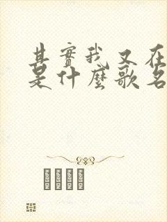 其实我又在等谁是什么歌名封面