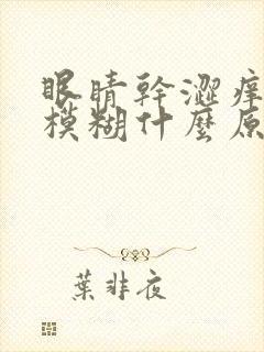 眼睛干涩痒视力模糊什么原因引起的