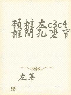 颈椎左c3c4椎间孔变窄