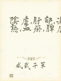 阴虚,肝郁,湿热,血瘀,脾虚怎么调理