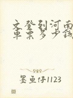 文登到河南大巴车票多少钱封面