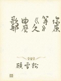 歌曲《等你等了那么久》原唱