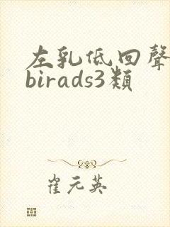 左乳低回声结节birads3类