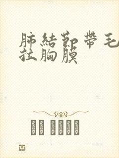 肺结节带毛刺牵拉胸膜