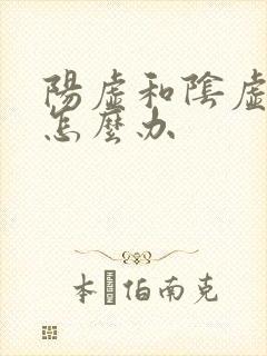 阳虚和阴虚都有怎么办封面