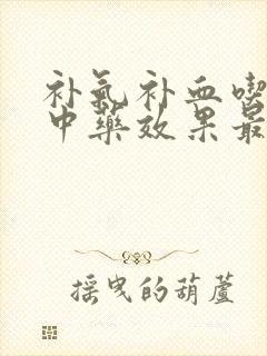 补气补血吃什么中药效果最好