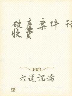 破产案件 律师收费封面